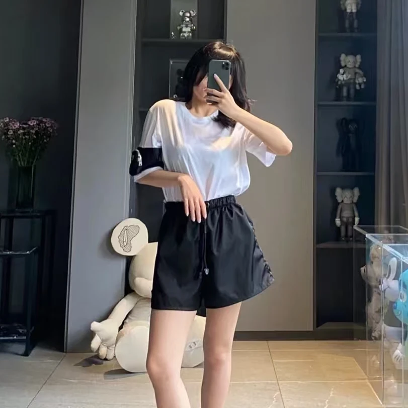 未使用 Prada/普拉达 口袋圆领短袖T恤 黑包/XS/L/M