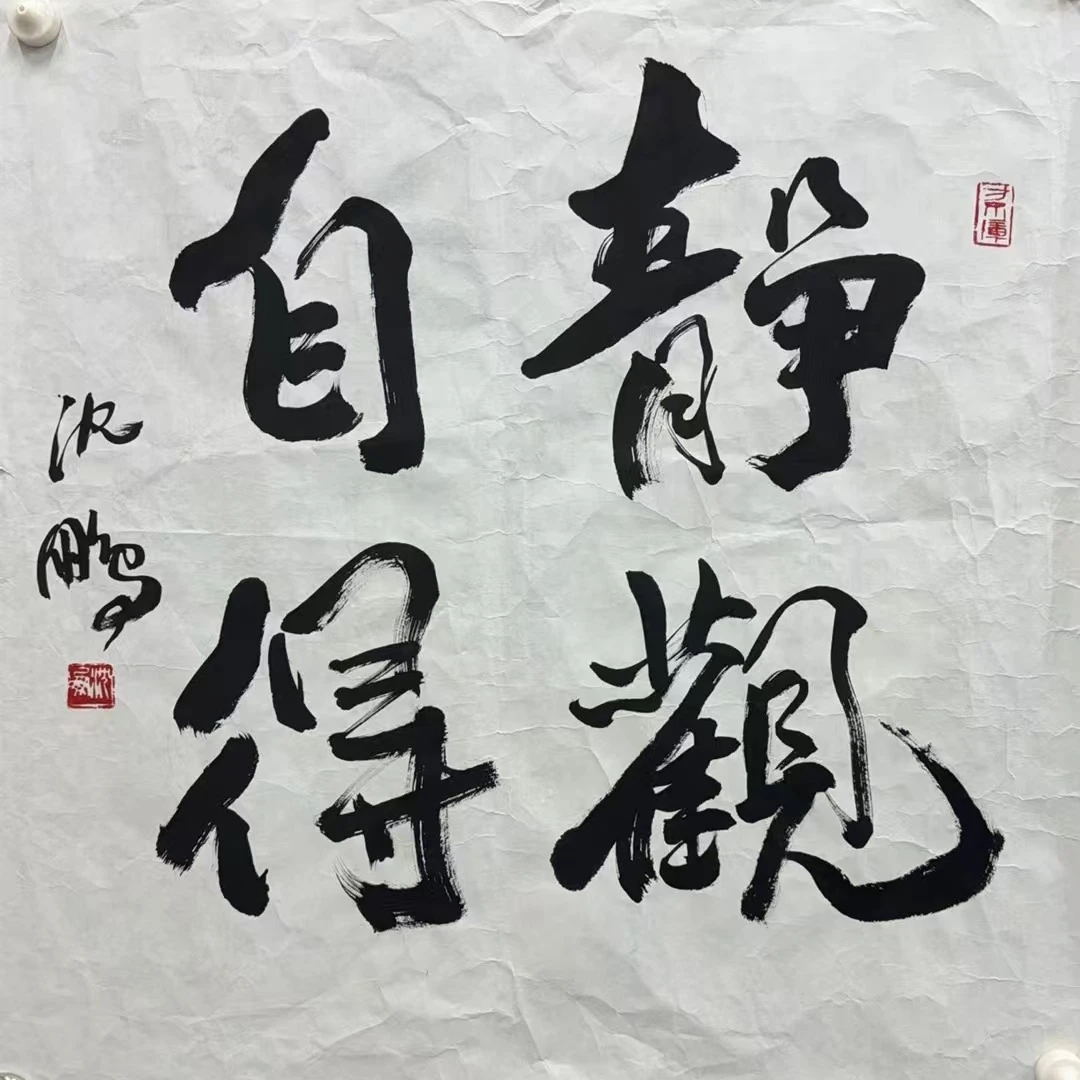 沈鹏款绘画书法画心70.70 4.4平尺