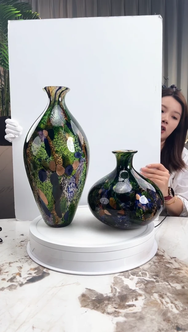 茶盏琉璃水晶花瓶