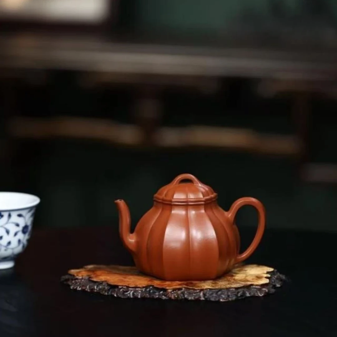 茶香紫器 朱泥【水仙】宜兴黄龙山原矿手工紫砂壶