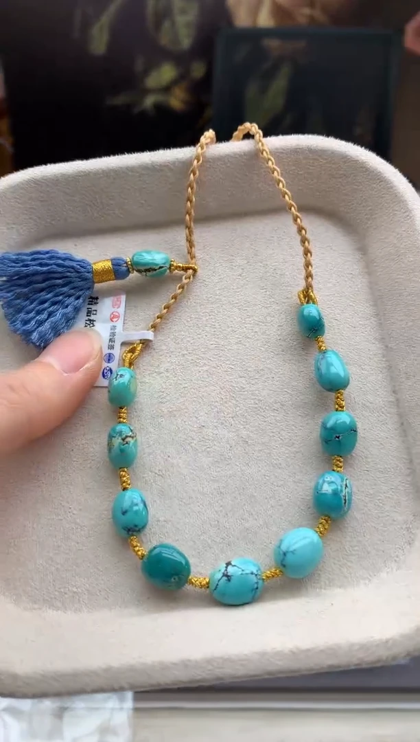 未镶嵌绿松石锁骨链茜.C140