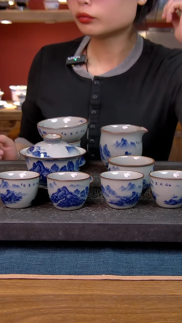 简装家用款8件套 老陶泥开片纹陶瓷茶具