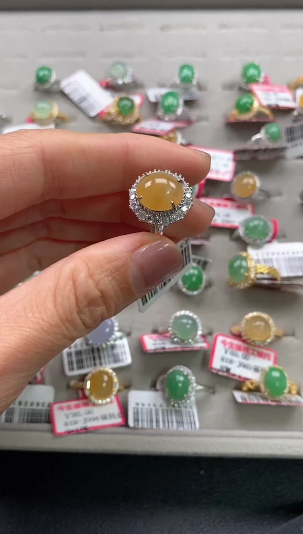 【闪购商品】翡翠戒指银S925镶嵌111111--1