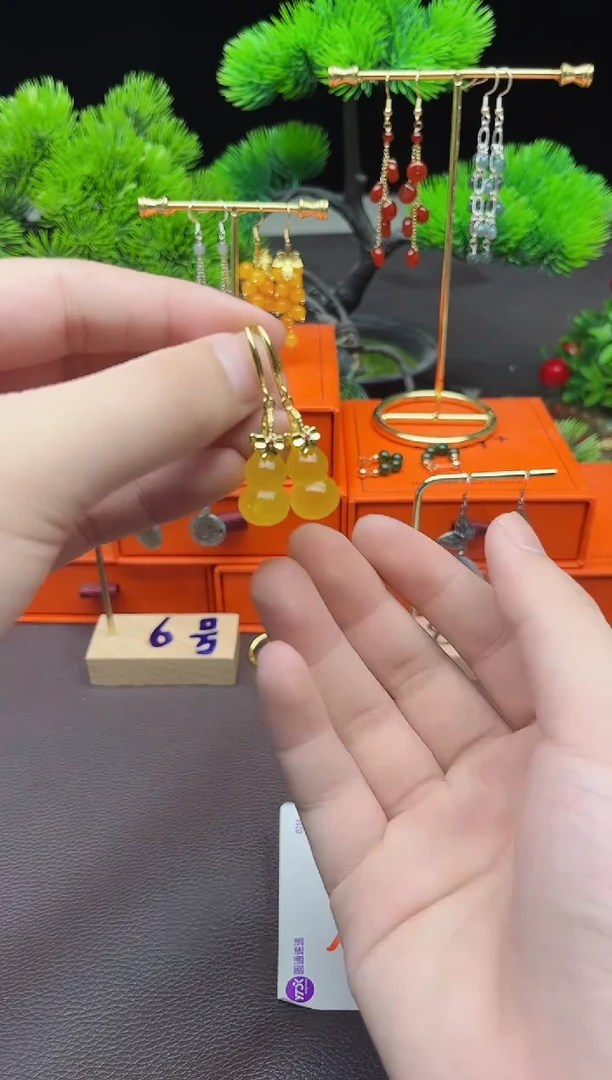 玛瑙/玉髓耳饰银S925镶嵌333
