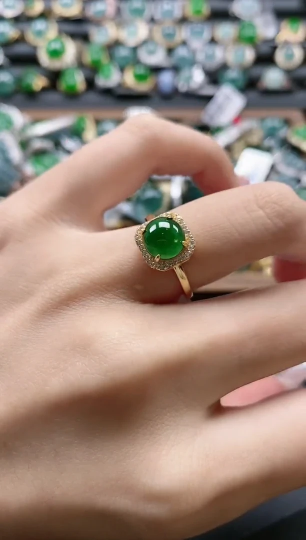 【闪购商品】翡翠戒指银S925镶嵌51511