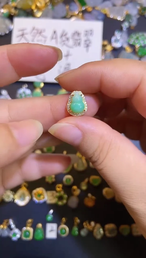 吊坠(不含链)银S925镶嵌翡翠1