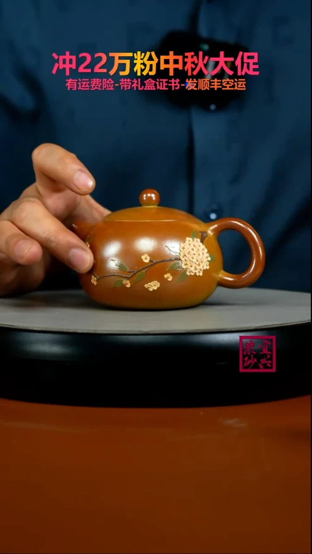 茶壶紫砂蒋静明火云烧泥绘西施220CC