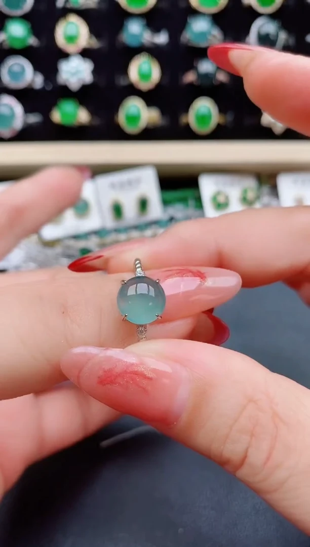 【闪购商品】翡翠戒指银S925镶嵌321321