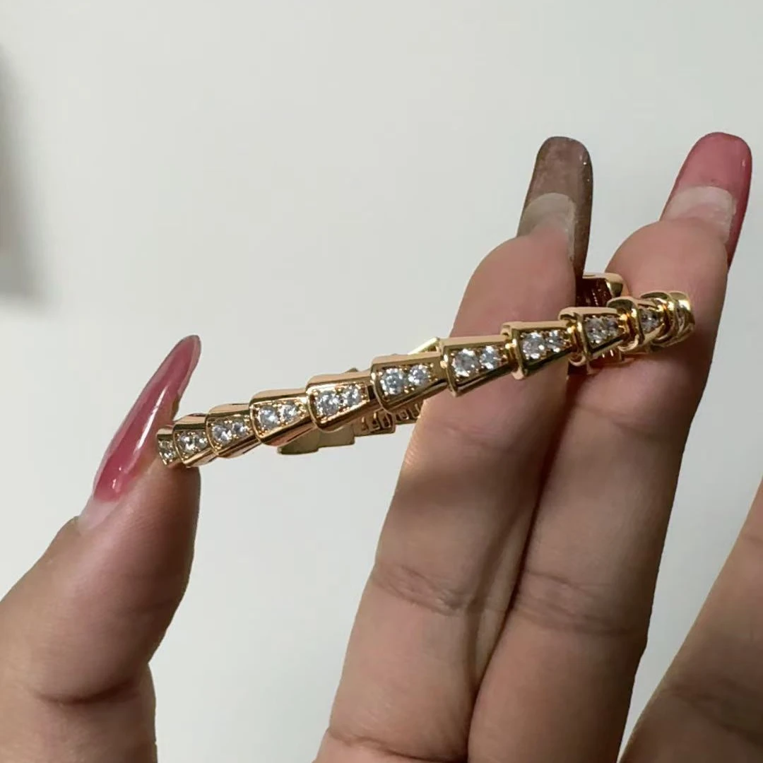 合金合成锆石手镯 【蛇骨手镯】气质时尚小众素圈素款简约个性