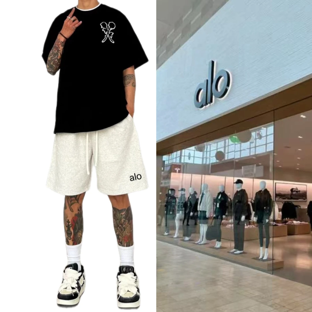 alo短裤大牌男士短裤夏季五分裤美式大码ins宽松重磅运动休闲高街