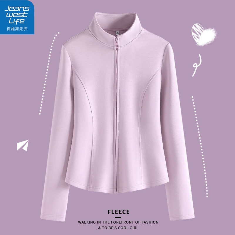 真维斯无界女修身外套秋季韩版立领设计感遮肉显瘦气质百搭上衣潮