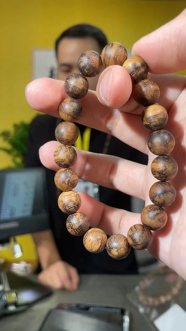 手串沉香45号1.1*13克达拉干熟结虎斑多样性发一