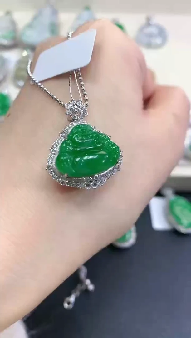 【闪购商品】翡翠吊坠(不含链)18K金镶嵌n64