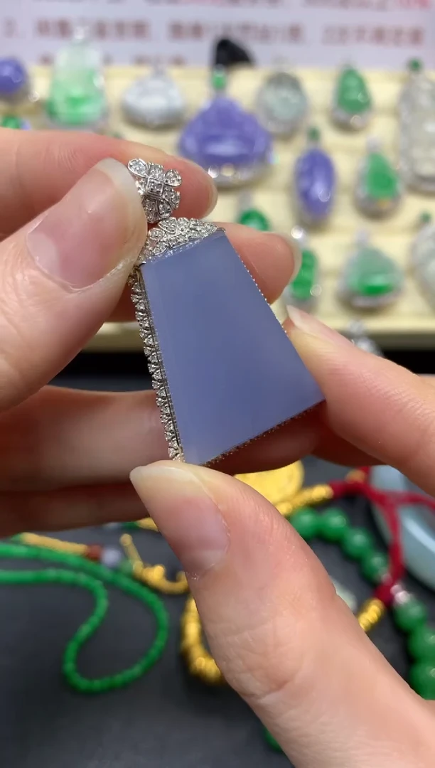 翡翠18K金镶嵌吊坠(不含链)吊坠|16200+1620