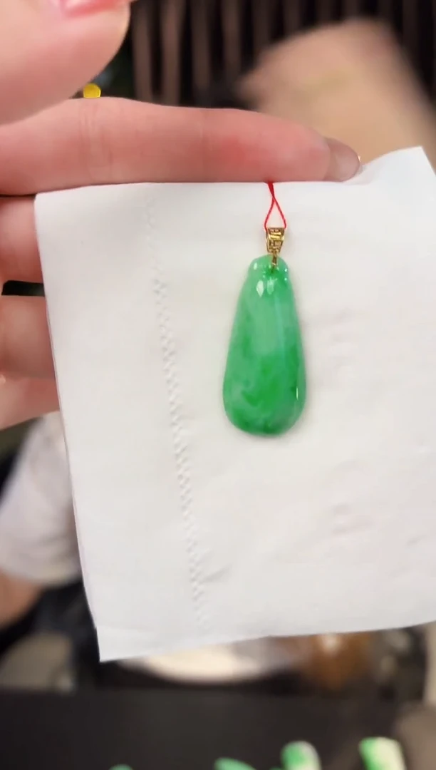 【闪购商品】翡翠颈饰18K金镶嵌缅料A货/支持复检/一件