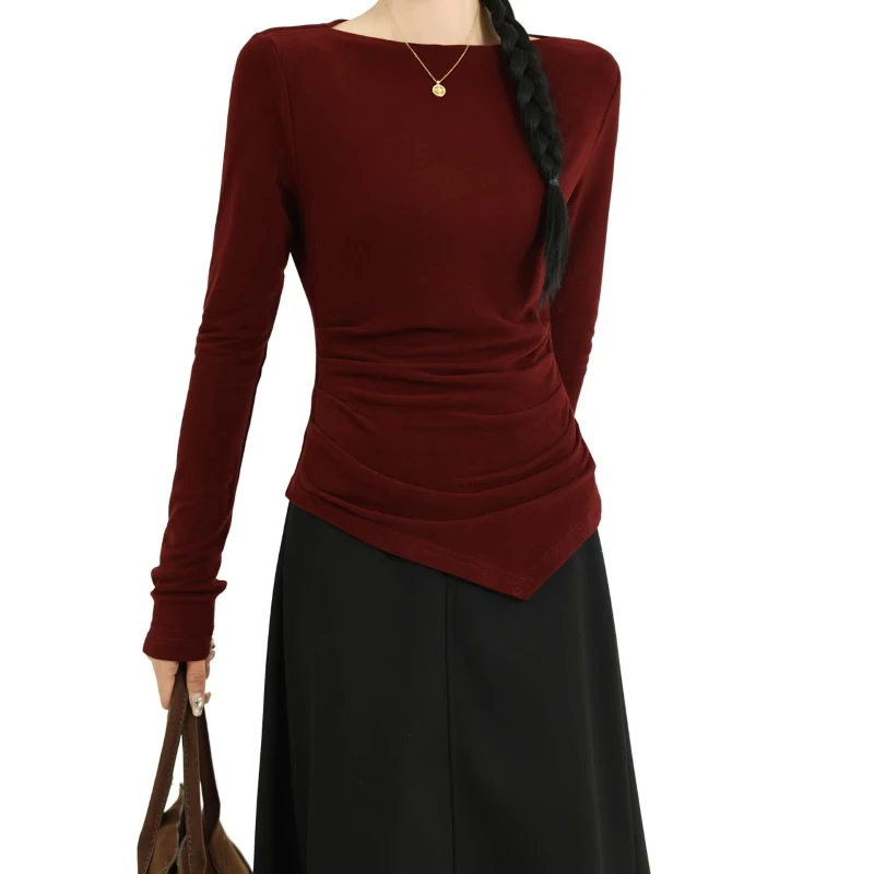 【尚雅】CHICHY设计感百搭长袖套头上衣小衫CB1E003251