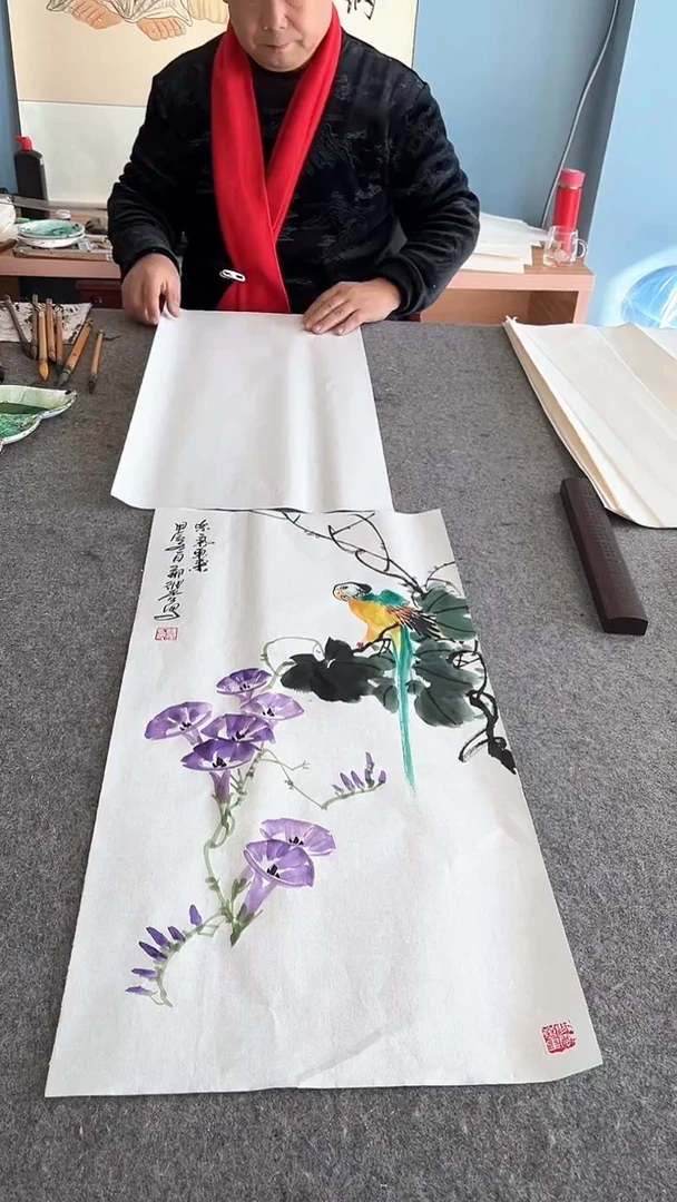 【闪购商品】国画紫气东来、、手绘