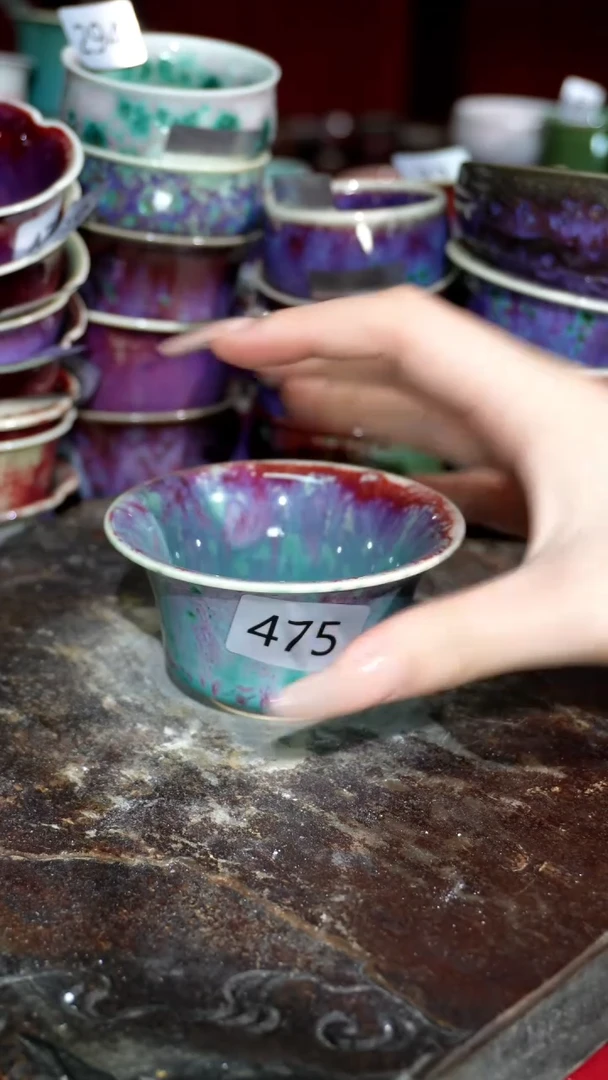 摆件精品窑变钧瓷茶器