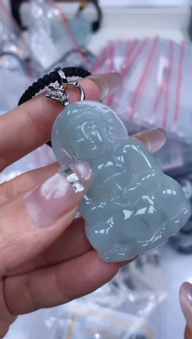 颈饰银S925镶嵌翡翠吊坠