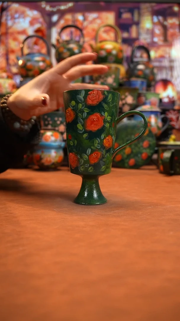 油画    釉下彩   杯子