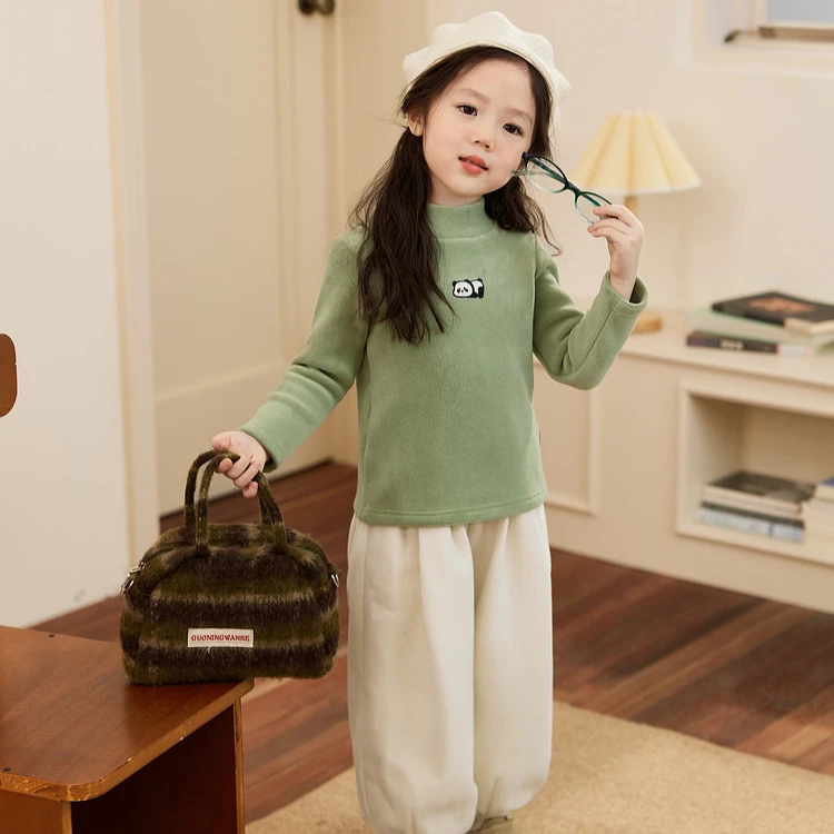 小O宝Okids童装 宝宝长袖打底衫2024新款木耳边T恤 OPX94001