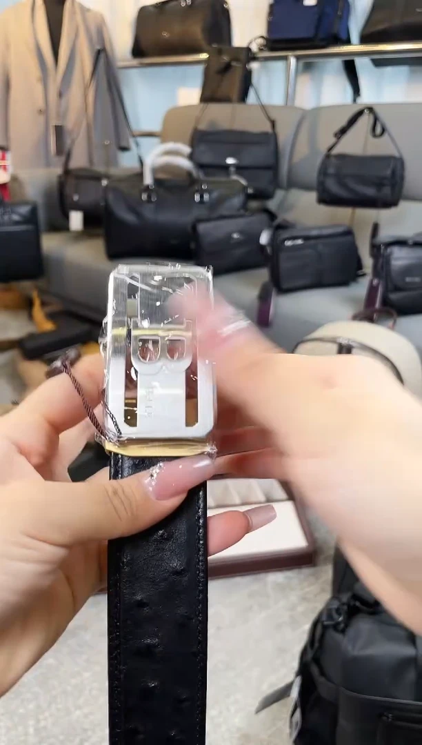 鸵鸟皮（革）韩爵绅士包包皮具116/长度110