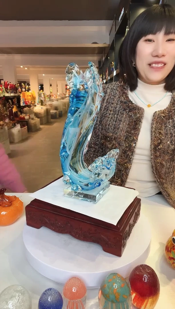 【闪购商品】茶盏琉璃摆件家居摆件