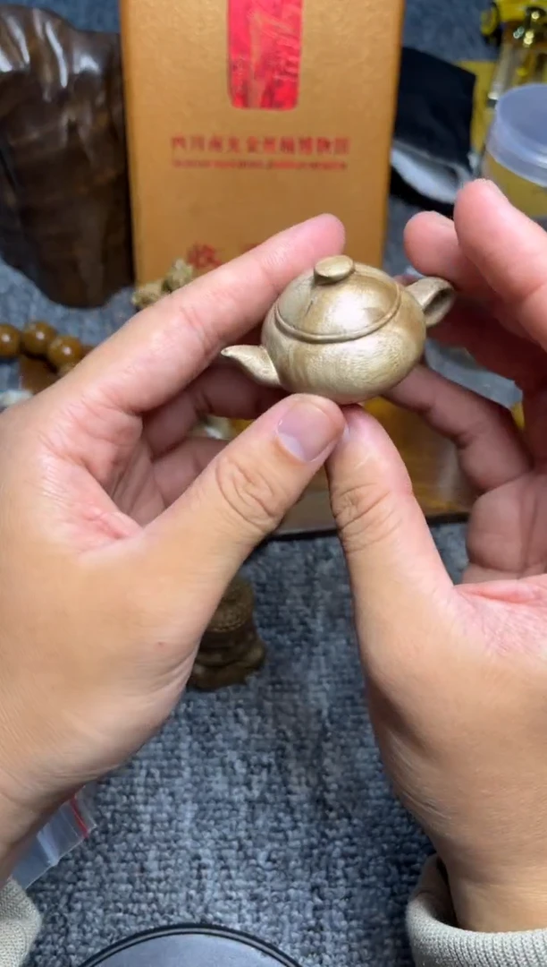 把件楠木（金丝楠）把把壶58