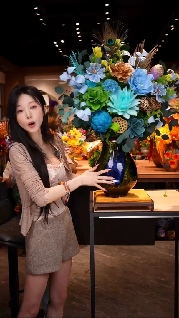 瓶琉璃手工花器花束空运包邮送货上门-以图片为准
