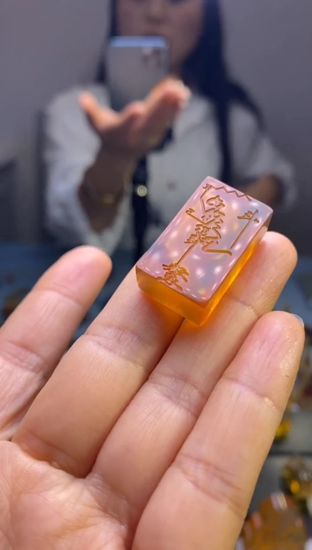 【闪购商品】琥珀颈饰未镶嵌HP100-67（魁星点斗）有小隔层