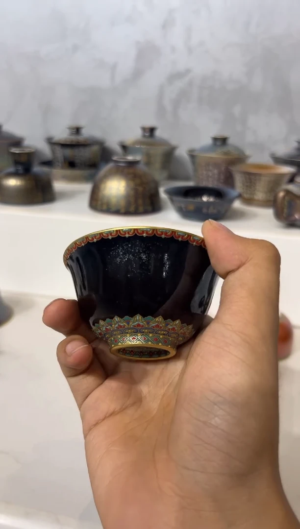 112柴房陶瓷柴烧珐琅主人杯