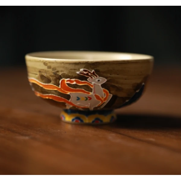 【侠夫人专属】九色鹿-敦煌彩色主人杯品茗杯50cc