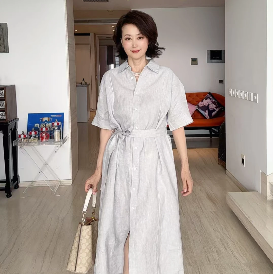 【维姐精选】YMX 意大利色织软亚麻连衣裙