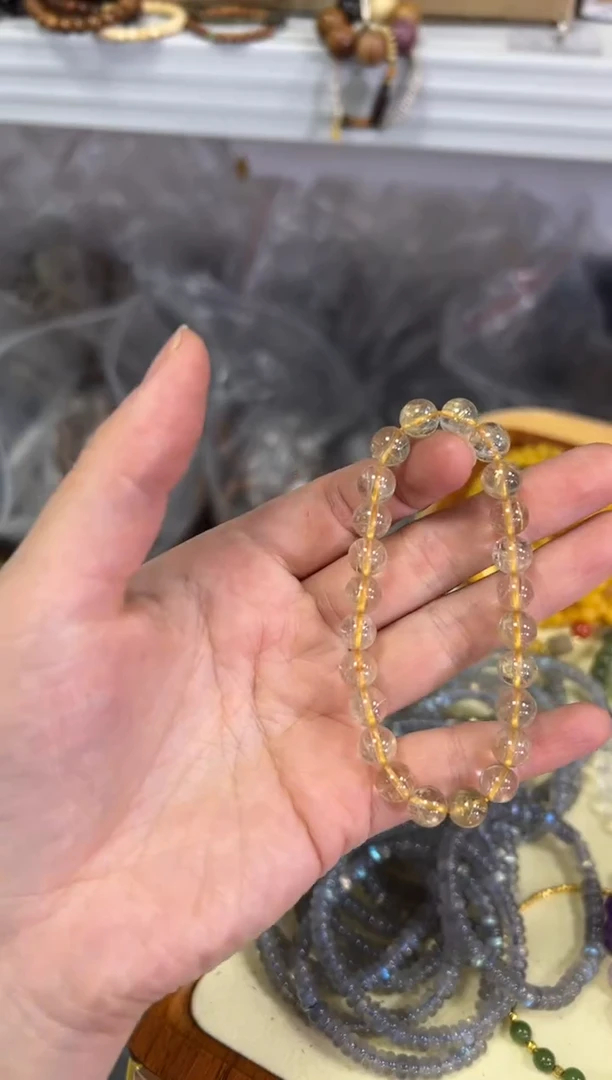 【闪购商品】水晶手链未镶嵌维纳斯发晶圆珠手链[0041]