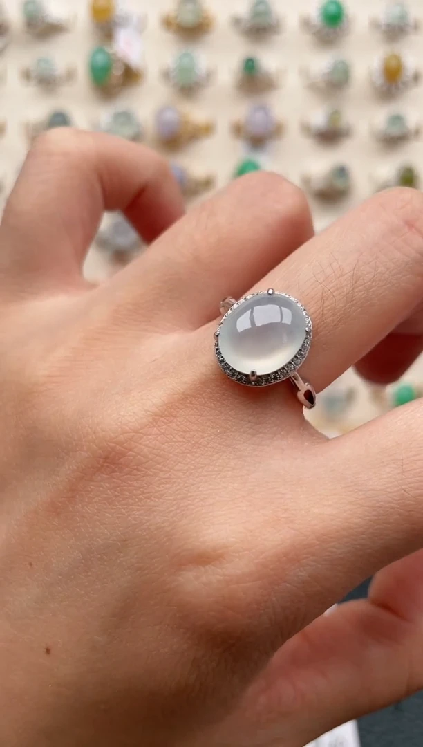 【闪购商品】翡翠戒指银S925镶嵌1111