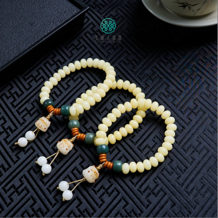 石惑珠宝%菩提单圈算盘珠约9*6mm%多样性发一