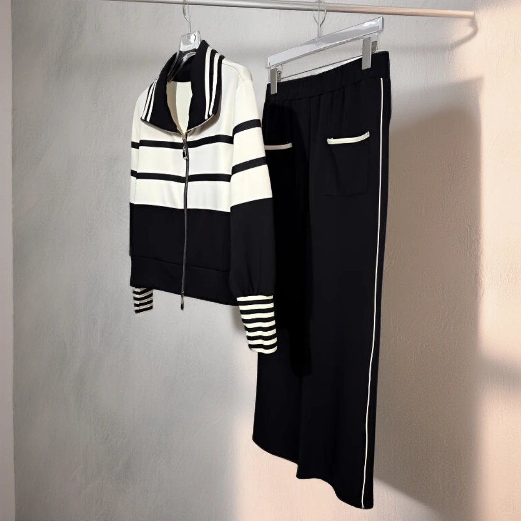 千卡衣时尚套装秋季时尚上衣小众炸街高级感女装显瘦气质休闲针织