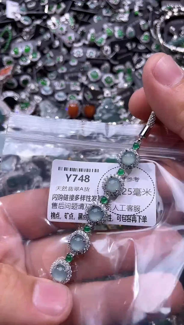翡翠未镶嵌颈饰Y748手链