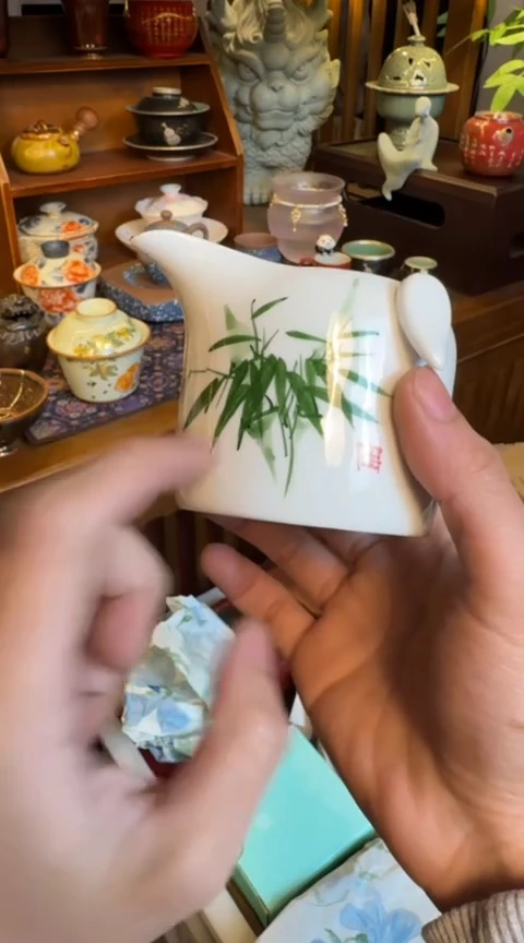 摆件陶茶具茶具茶具公道杯竹
