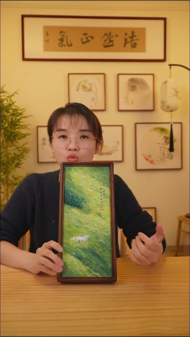 横款鹿鸣现代美术馆-岳倚竹老师作品