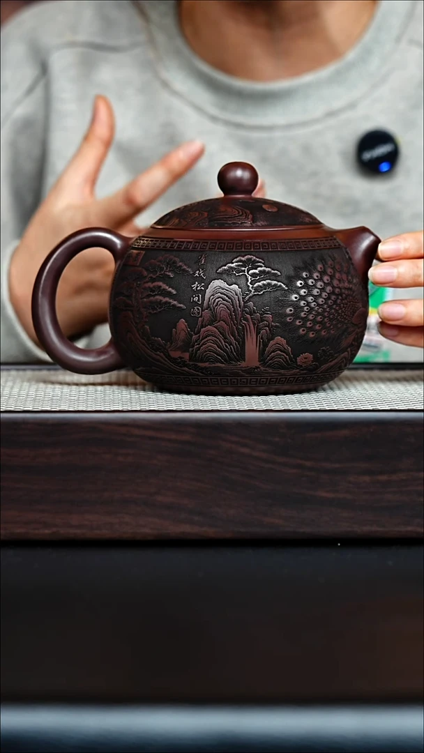 茶壶紫砂宜兴紫砂 大西施 石红 李恒阳