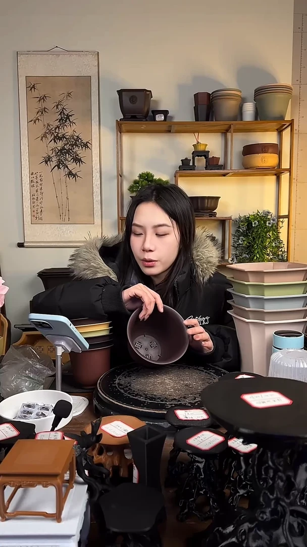 10只15口径金钟紫檀色