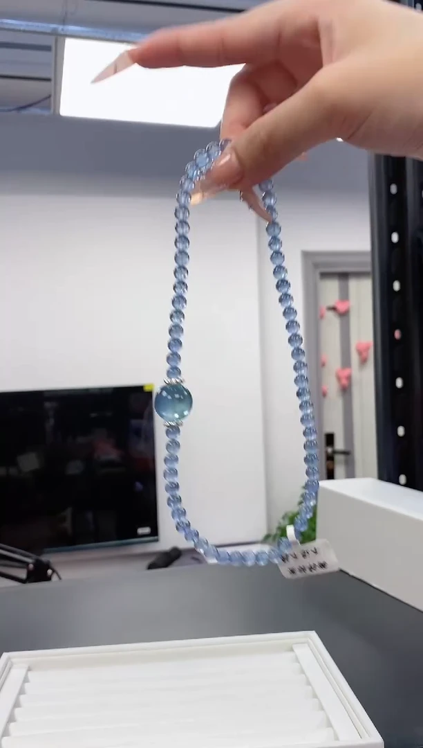 合金手链萤石104.30蓝眼泪萤石手串 多样性发其一 (蓝绿色调)