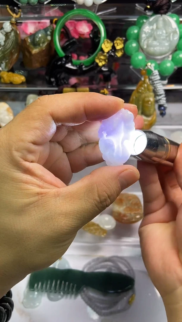 未镶嵌挂件翡翠白菜  白财