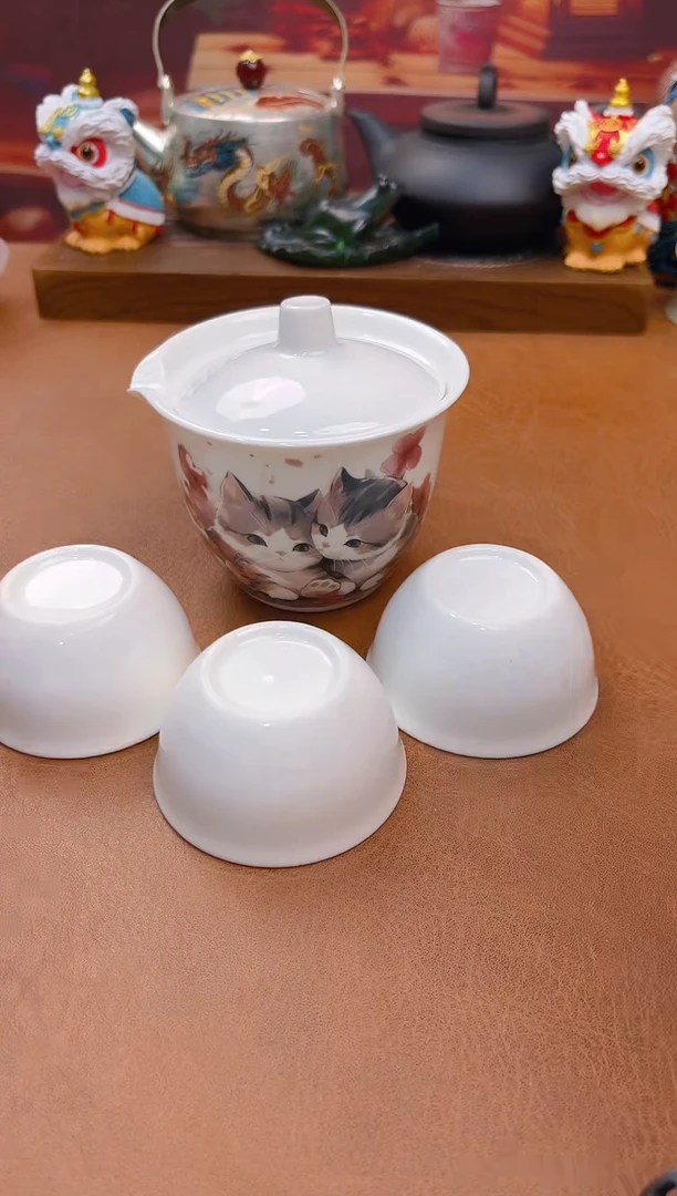 陶瓷茶具摆件旅行套组