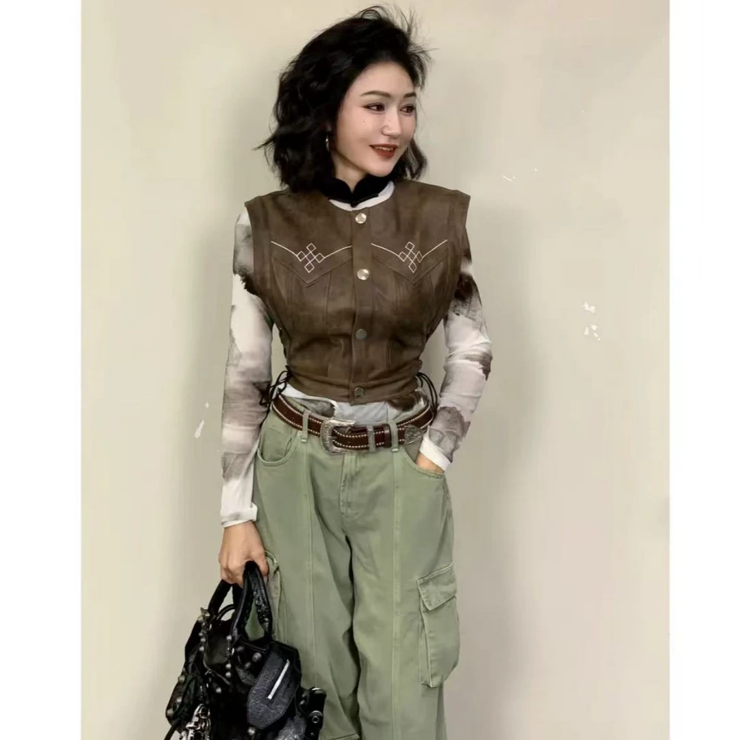 图雅高级定制成衣系列刺绣短款马甲ME155