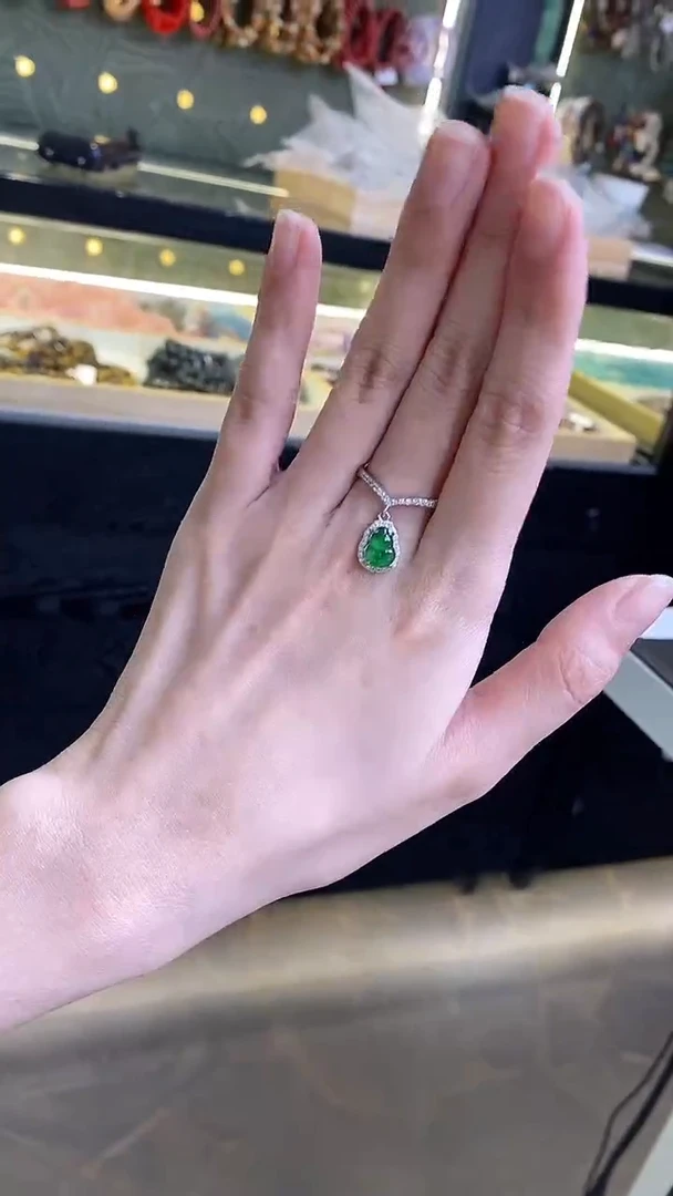 未镶嵌戒指翡翠翡翠灵动葫芦戒指