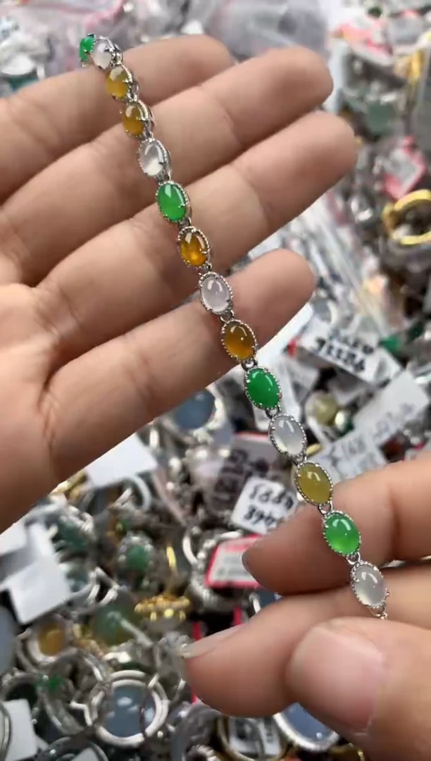 银S925镶嵌戒指翡翠444                7