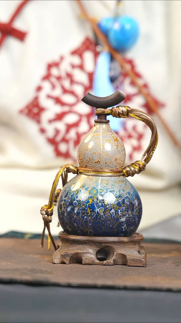 【闪购商品】RD133漆艺酒葫芦不包手串及旋转底座