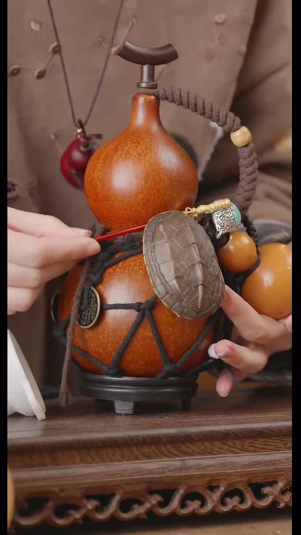 【闪购商品】14号精品天然大漆工艺防渗内胆酒葫芦~